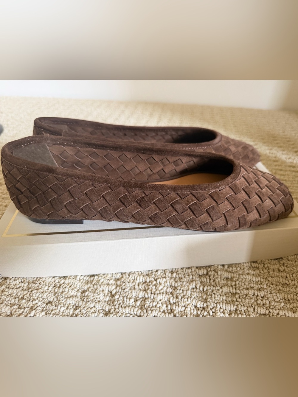 Brand new, of the spring season—Dolce Vita Brown Woven Slip-On Flats - Picture 2 of 6